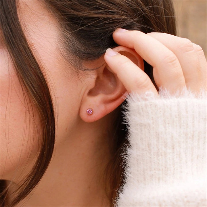 Olivenorma Birthstone Zircon Simple Earrings - image 36