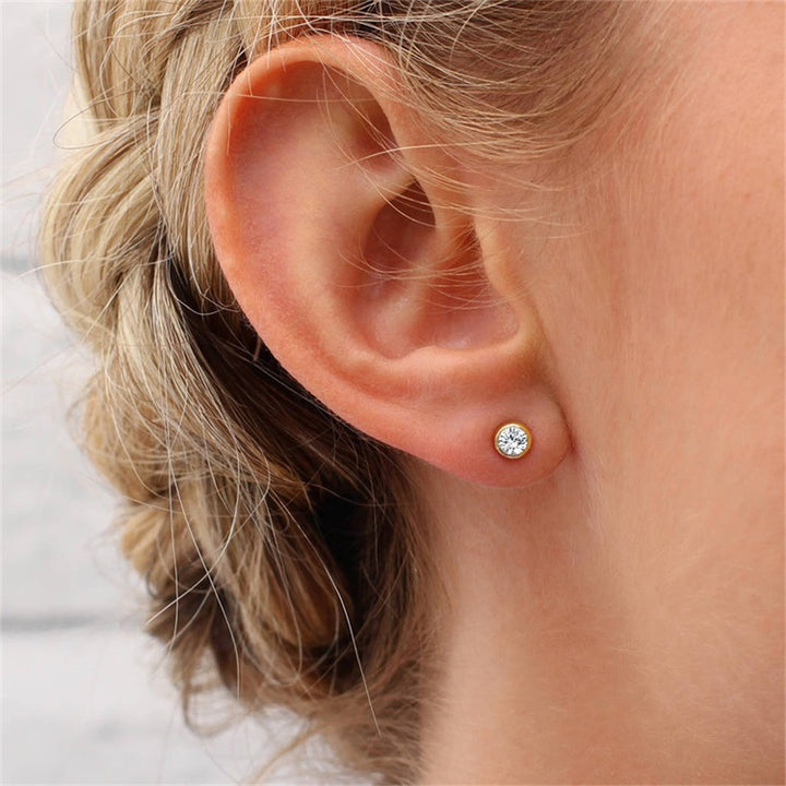 Olivenorma Birthstone Zircon Simple Earrings - image 30