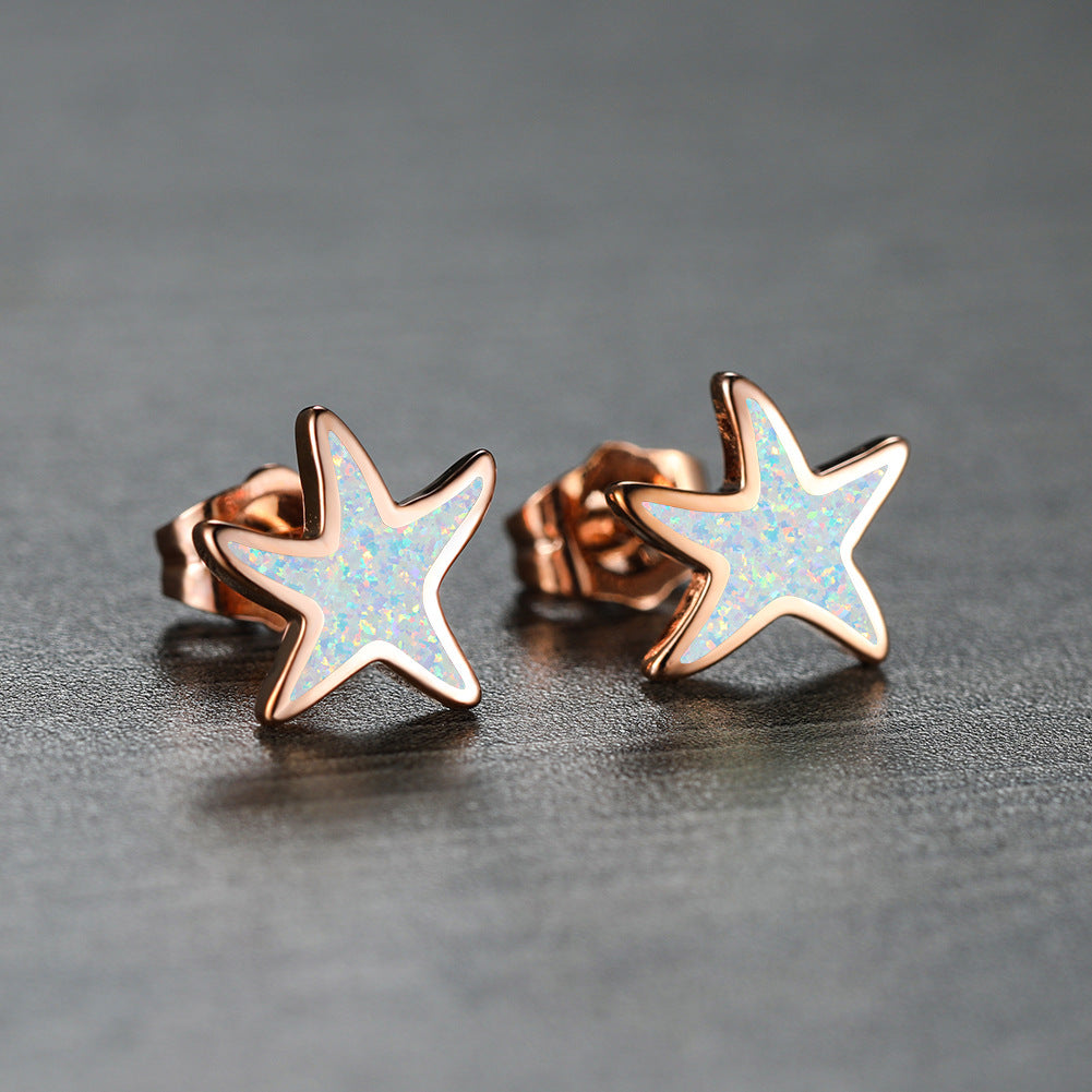 Olivenorma Blue Opal Starfish Earrings - image 19