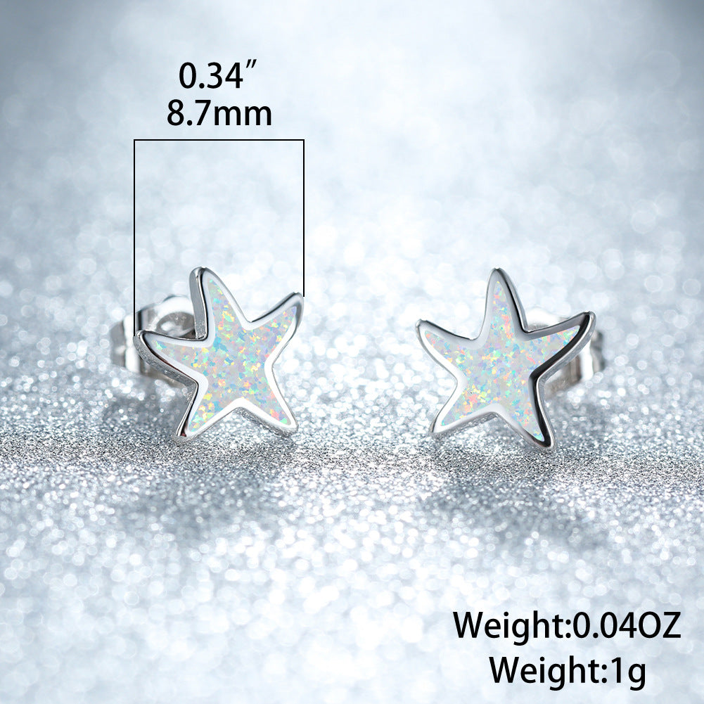 Olivenorma Blue Opal Starfish Earrings - image 15