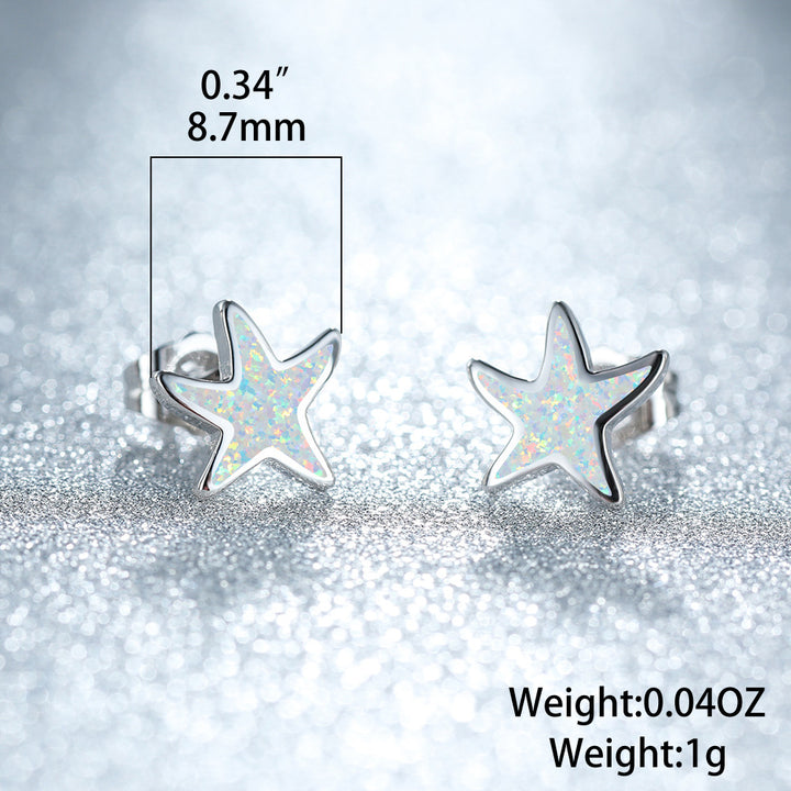 Olivenorma Blue Opal Starfish Earrings - image 15