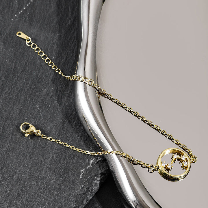 Olivenorma White Zircon Zodiac Astrology Bracelet - Aries - image 1