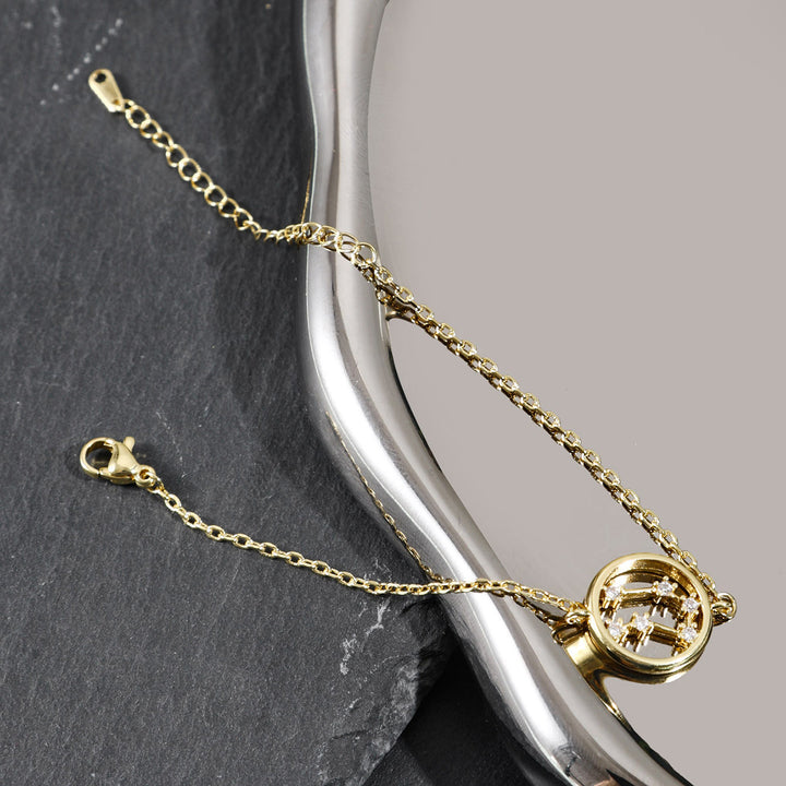 Olivenorma White Zircon Zodiac Astrology Bracelet - Gemini - image 6