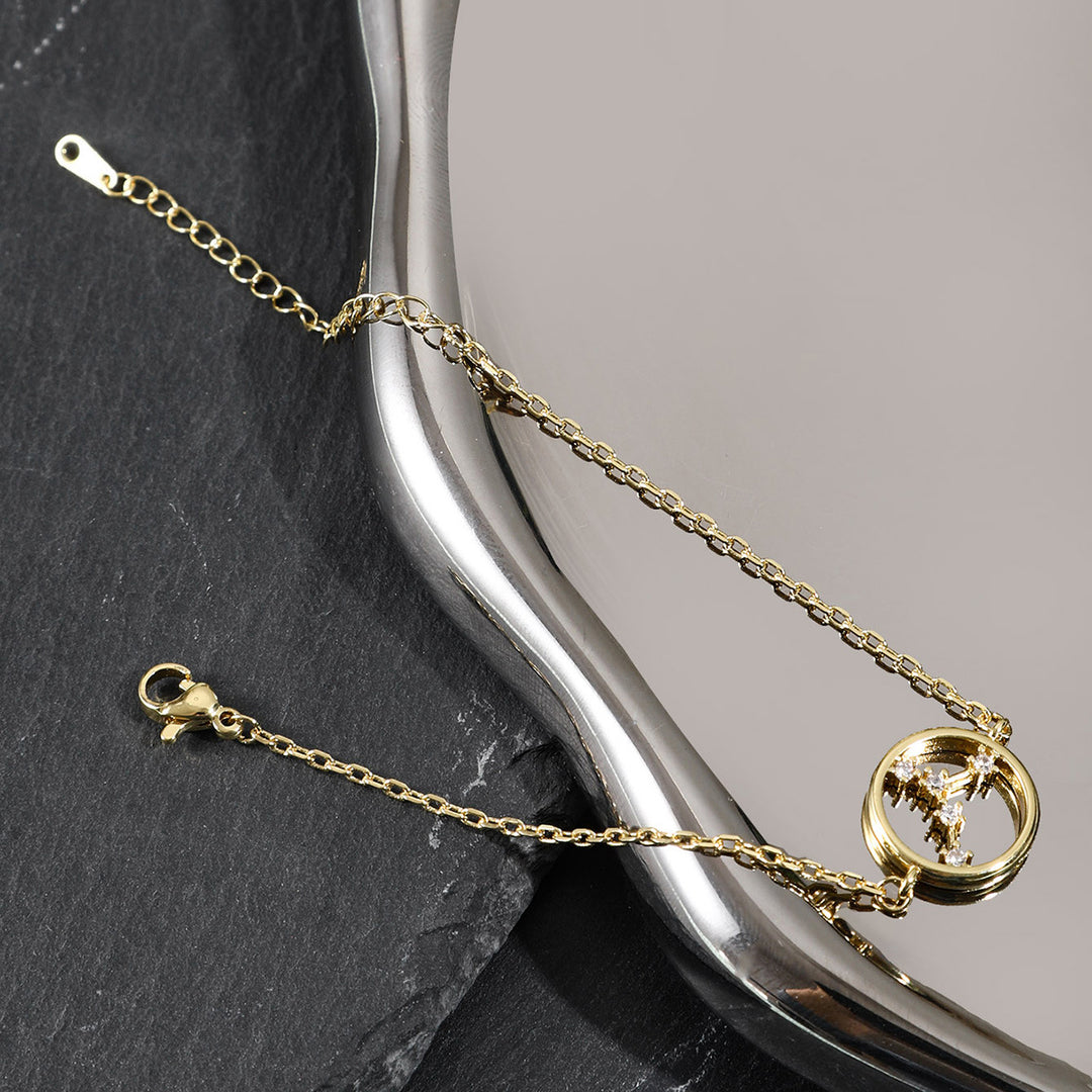 Olivenorma White Zircon Zodiac Astrology Bracelet - Cancer - image 9