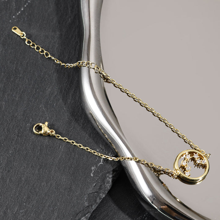 Olivenorma White Zircon Zodiac Astrology Bracelet - Aquarius - image 10