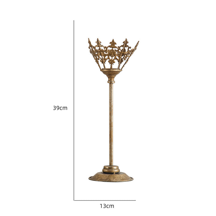 Olivenorma Retro European Palace Style Iron Art Candle Holder - Medium: 39cm*13cm - image 3