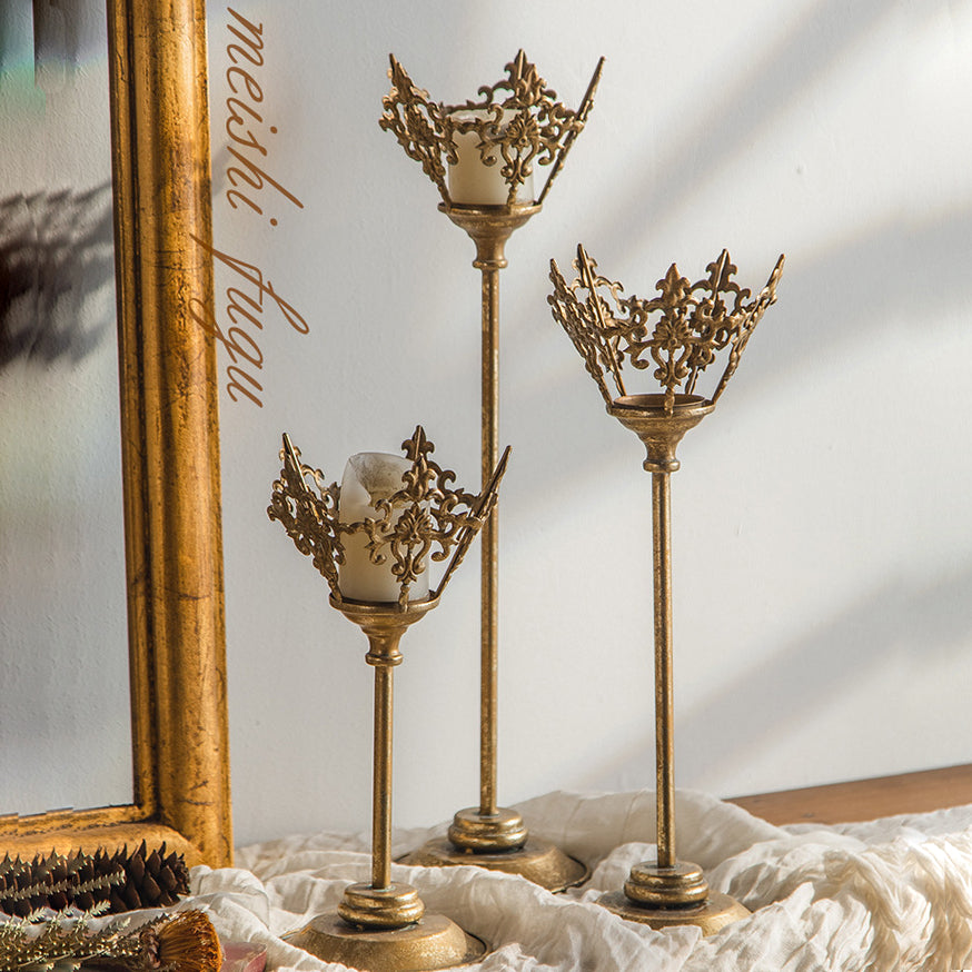 Olivenorma Retro European Palace Style Iron Art Candle Holder - image 9