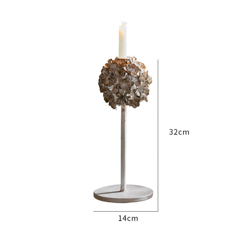 Olivenorma Retro Iron Antique Flower Decorative Candle Holder - Flower Ball: 32cm*14cm - image 1