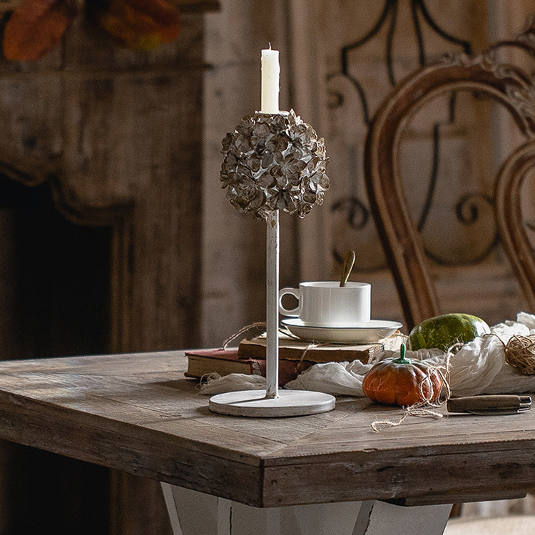 Olivenorma Retro Iron Antique Flower Decorative Candle Holder - image 8