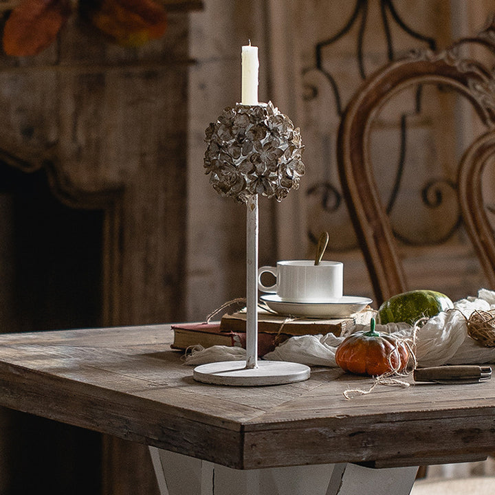 Olivenorma Retro Iron Antique Flower Decorative Candle Holder - image 8