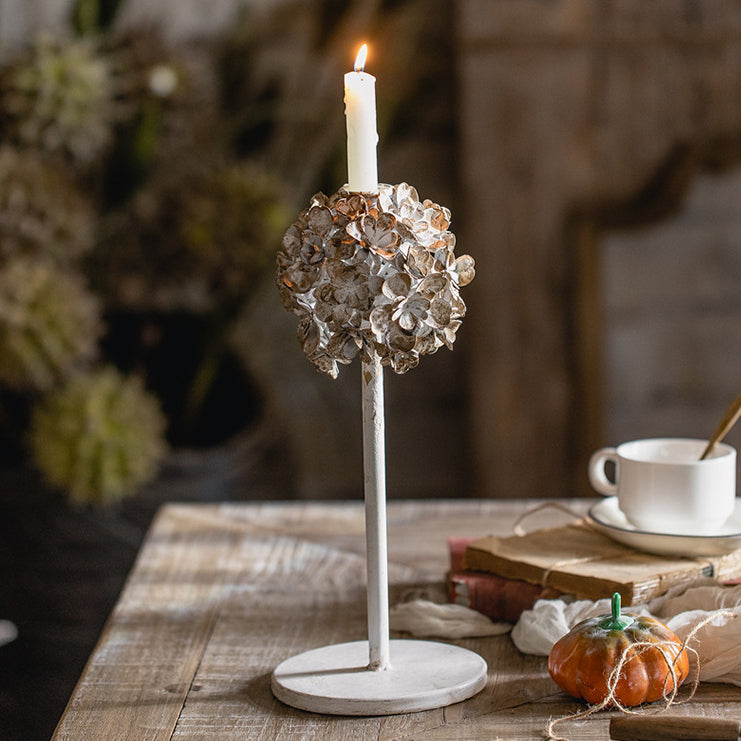 Olivenorma Retro Iron Antique Flower Decorative Candle Holder - image 7