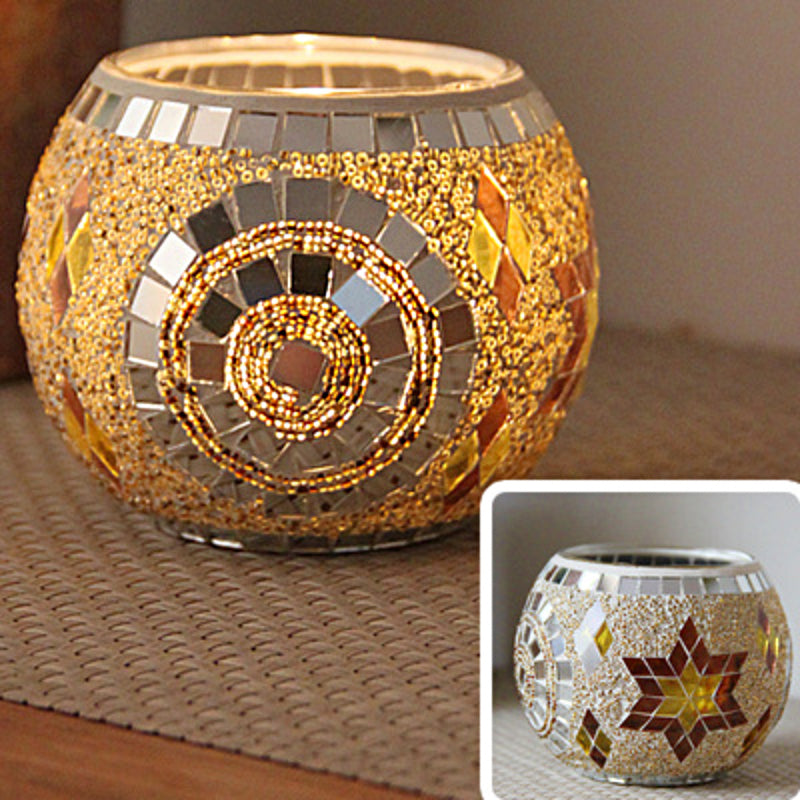Olivenorma European Retro Glass Mosaic Candle Holder - Fairy Tales Of Stars And Moons - image 6