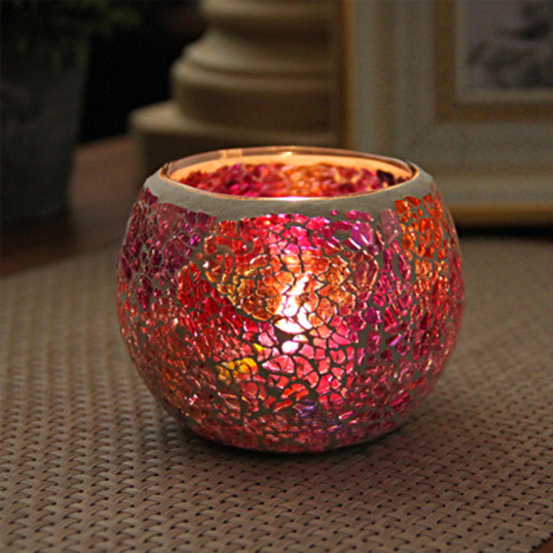 Olivenorma European Retro Glass Mosaic Candle Holder - Brilliant Colors - image 12
