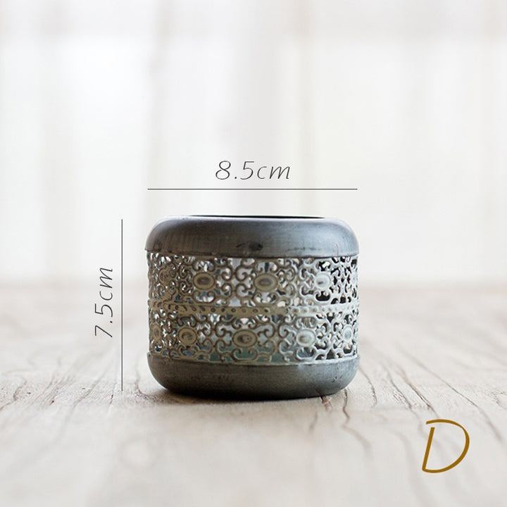 Olivenorma Distressed Iron Hollow Lantern Candle Holder - D: 7.5cm*8.5cm - image 4