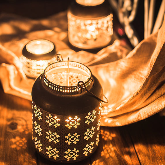 Olivenorma Distressed Iron Hollow Lantern Candle Holder - image 8