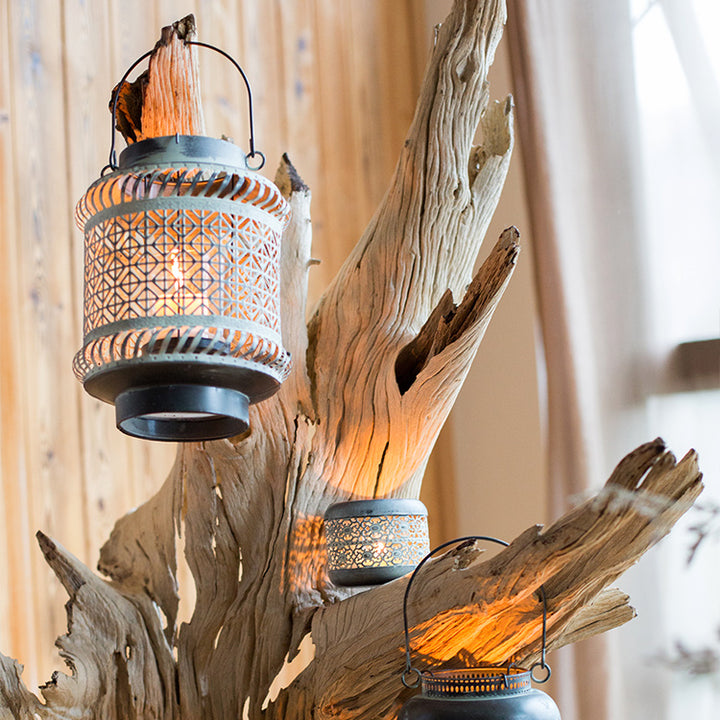Olivenorma Distressed Iron Hollow Lantern Candle Holder - image 14