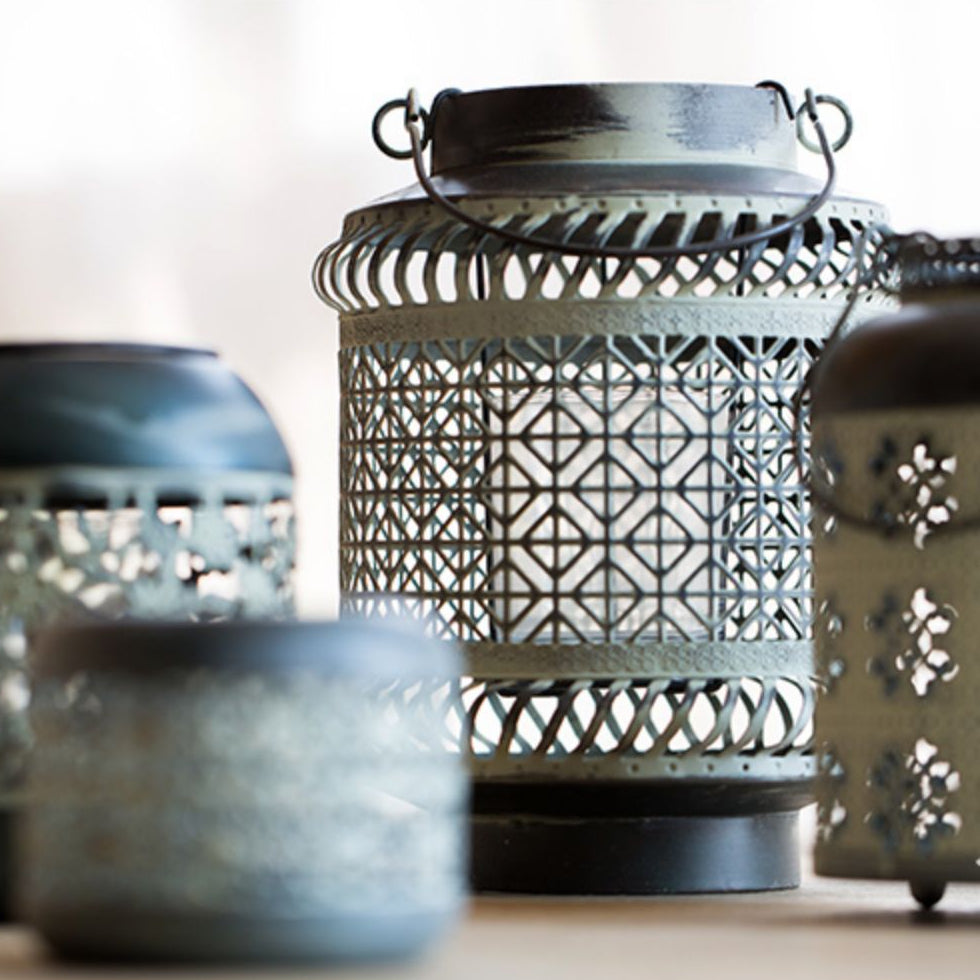 Olivenorma Distressed Iron Hollow Lantern Candle Holder - image 13