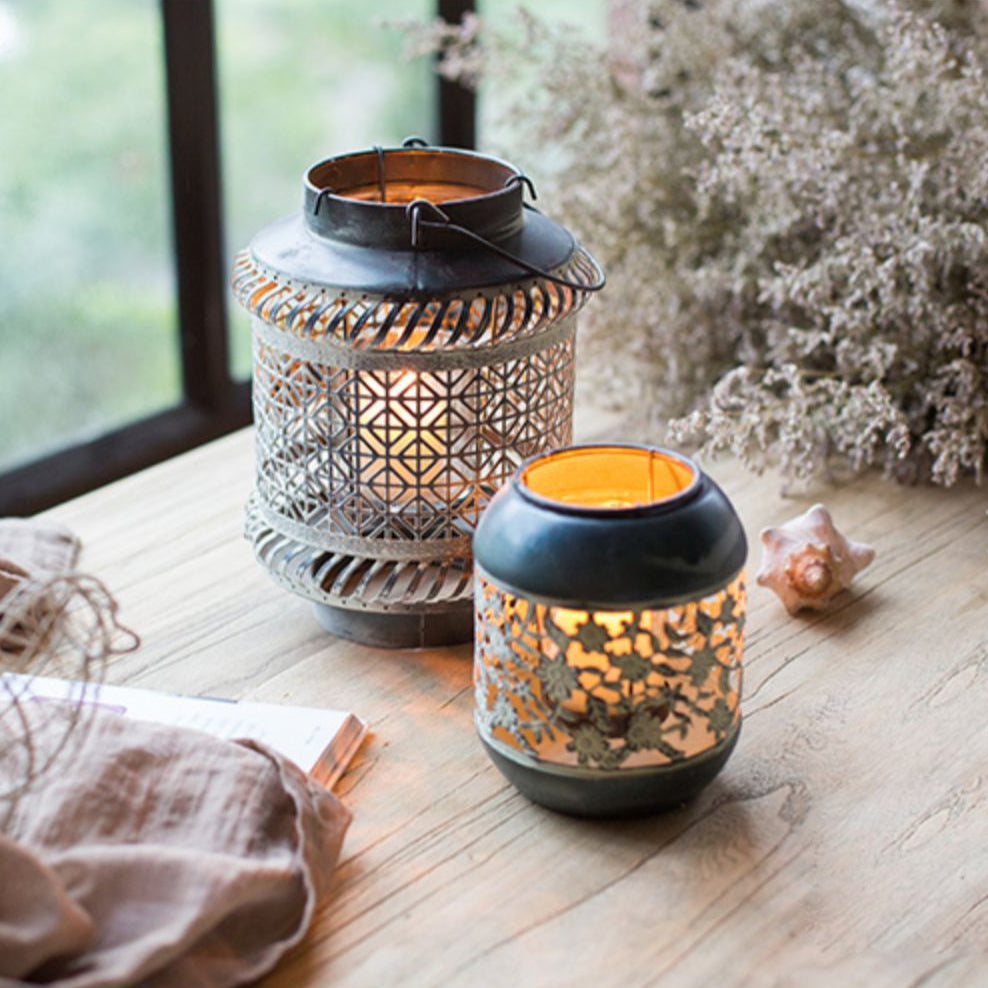 Olivenorma Distressed Iron Hollow Lantern Candle Holder - image 15