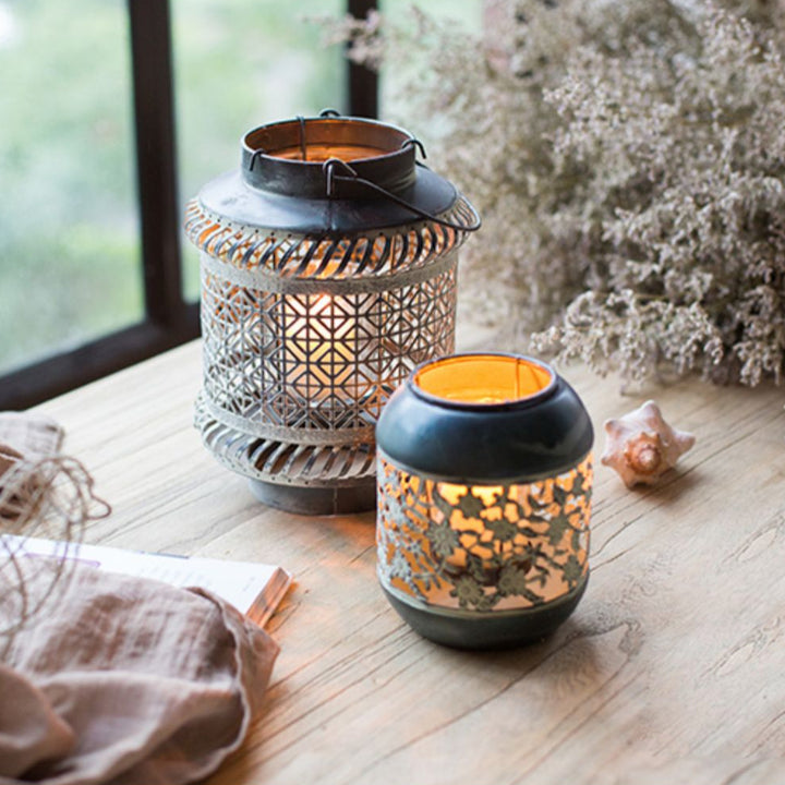 Olivenorma Distressed Iron Hollow Lantern Candle Holder - image 15