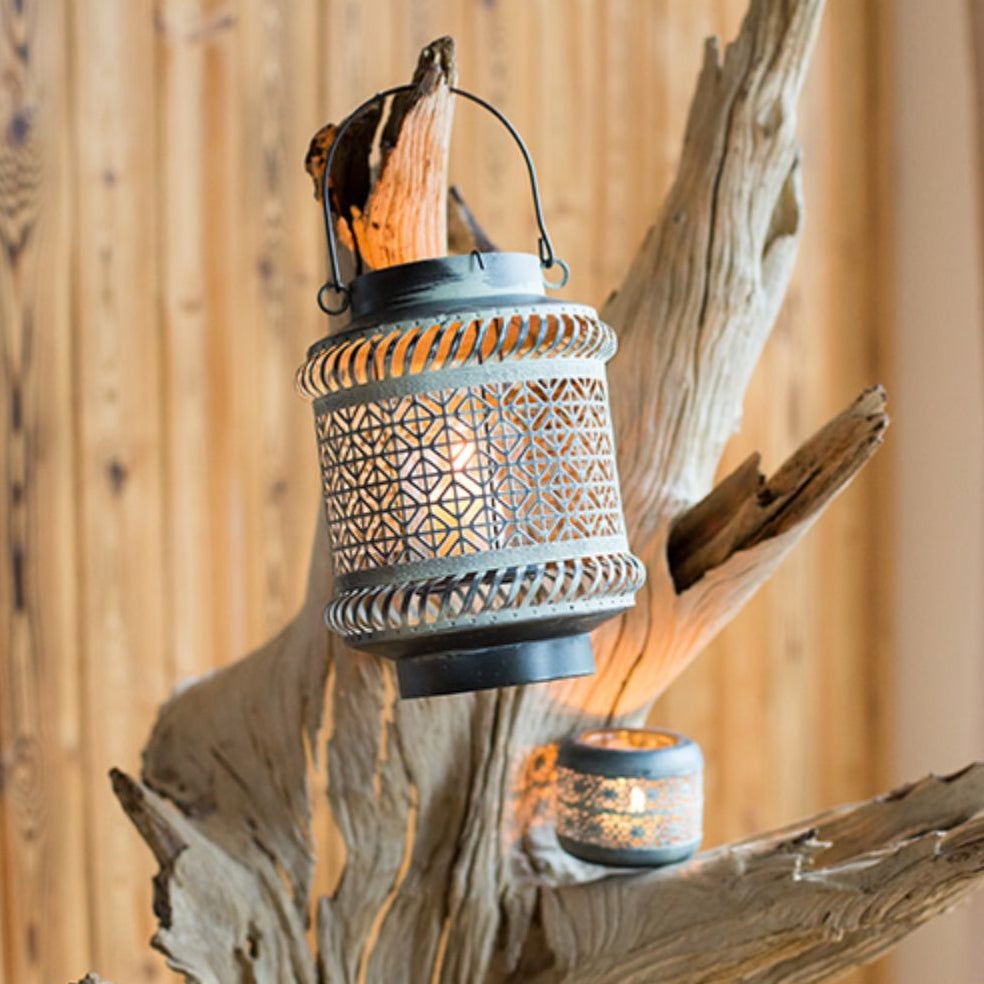 Olivenorma Distressed Iron Hollow Lantern Candle Holder - image 16