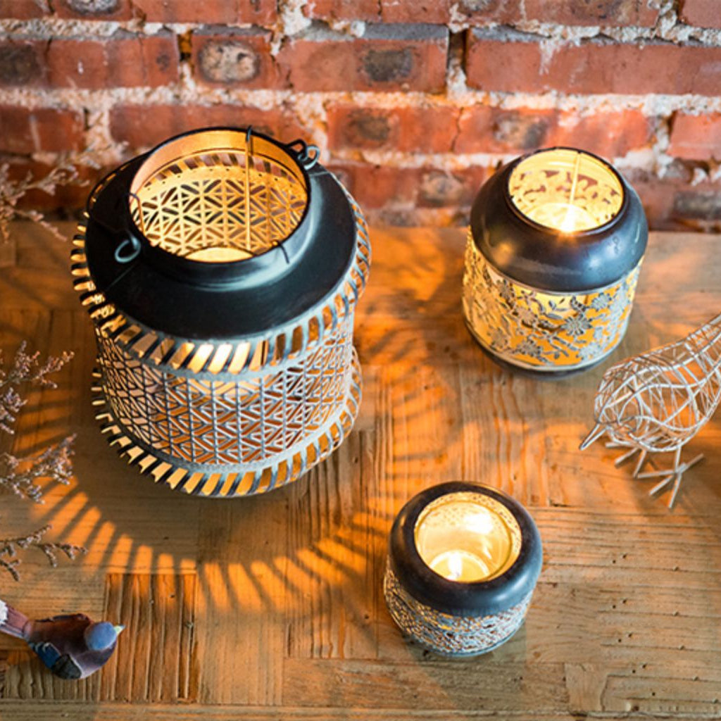 Olivenorma Distressed Iron Hollow Lantern Candle Holder - image 20