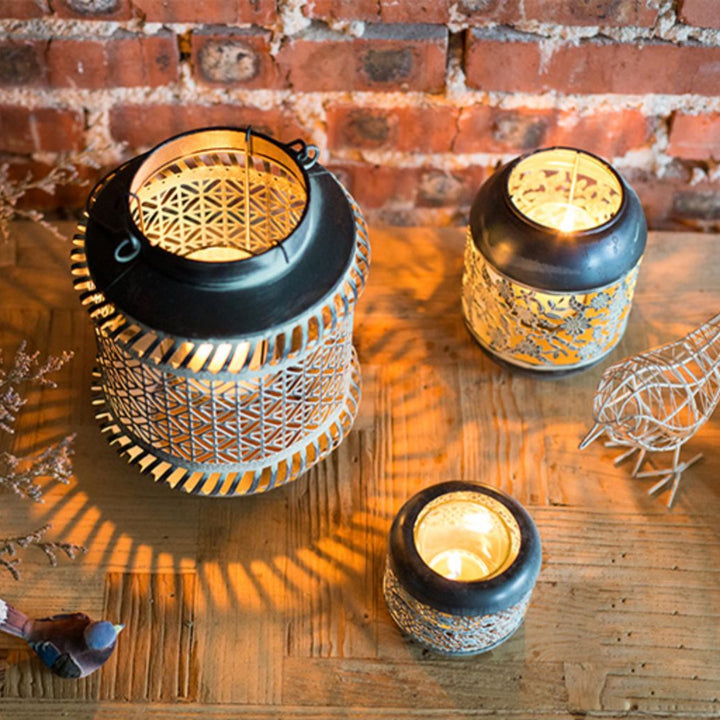 Olivenorma Distressed Iron Hollow Lantern Candle Holder - image 20