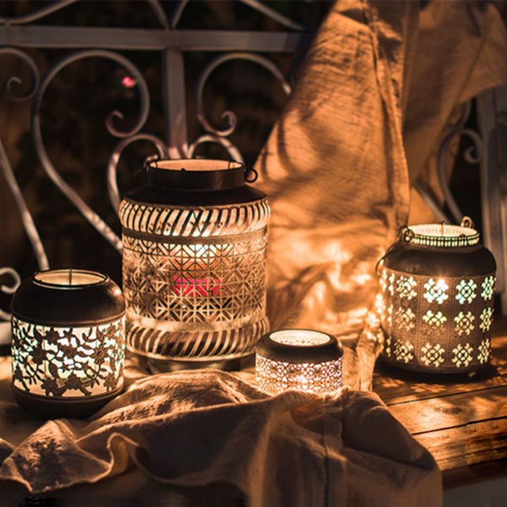 Olivenorma Distressed Iron Hollow Lantern Candle Holder - image 18