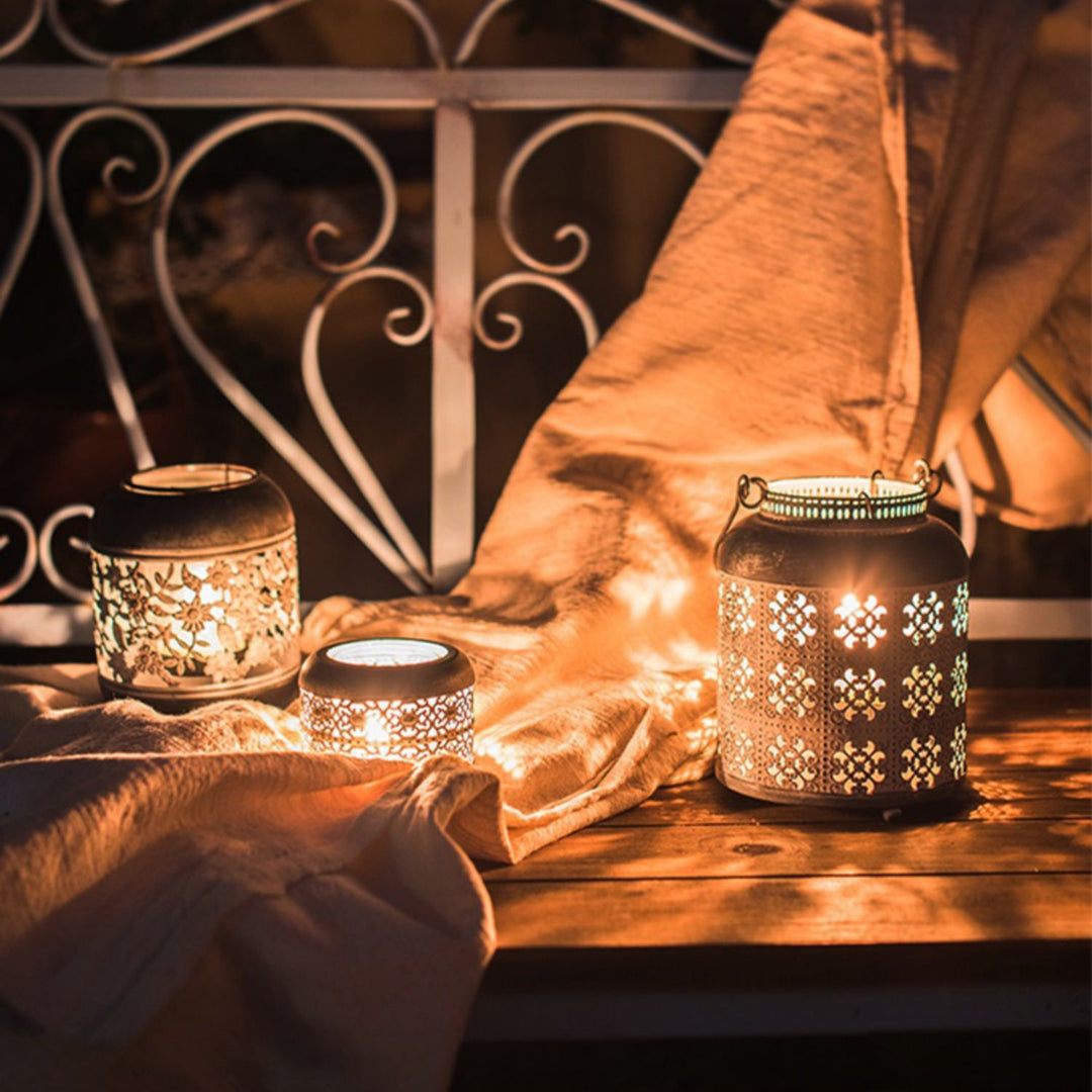 Olivenorma Distressed Iron Hollow Lantern Candle Holder - image 24