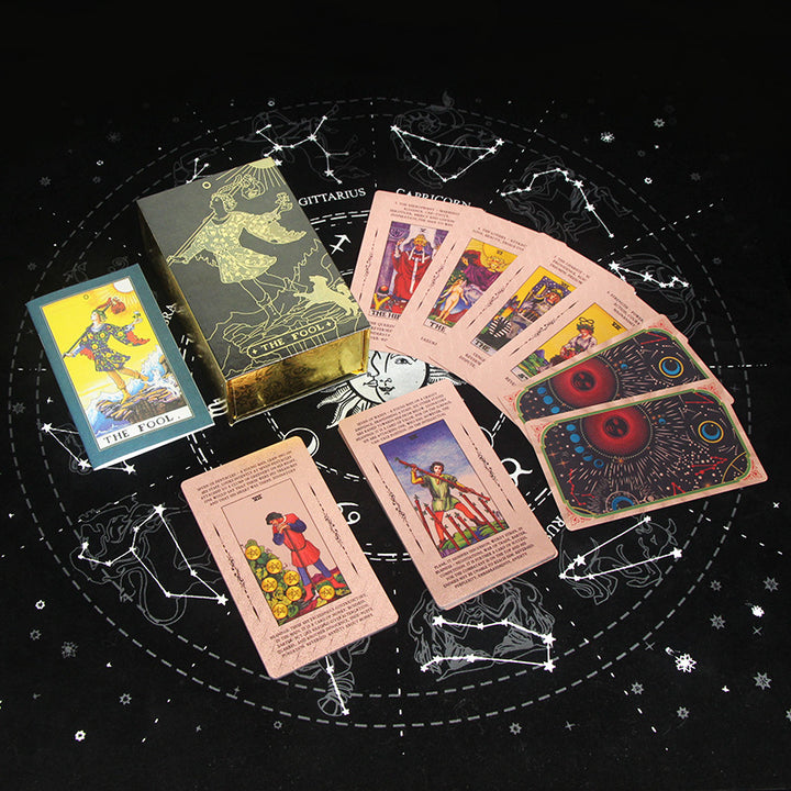 Olivenorma Cosmic Print PVC Waterproof Rose Gold Tarot Card - image 1