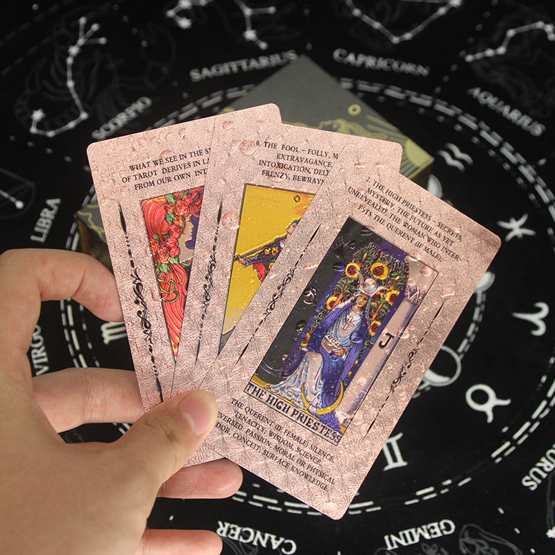 Olivenorma Cosmic Print PVC Waterproof Rose Gold Tarot Card - image 5