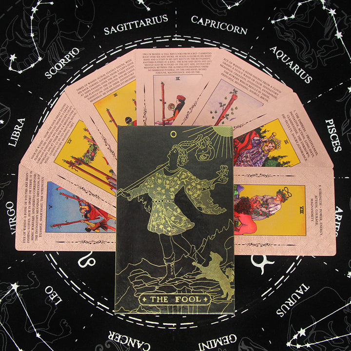 Olivenorma Cosmic Print PVC Waterproof Rose Gold Tarot Card - Universe Printed&Rose Gold - image 0