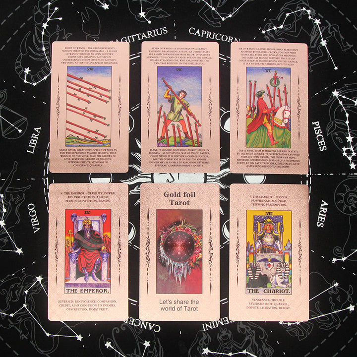 Olivenorma Cosmic Print PVC Waterproof Rose Gold Tarot Card - image 2