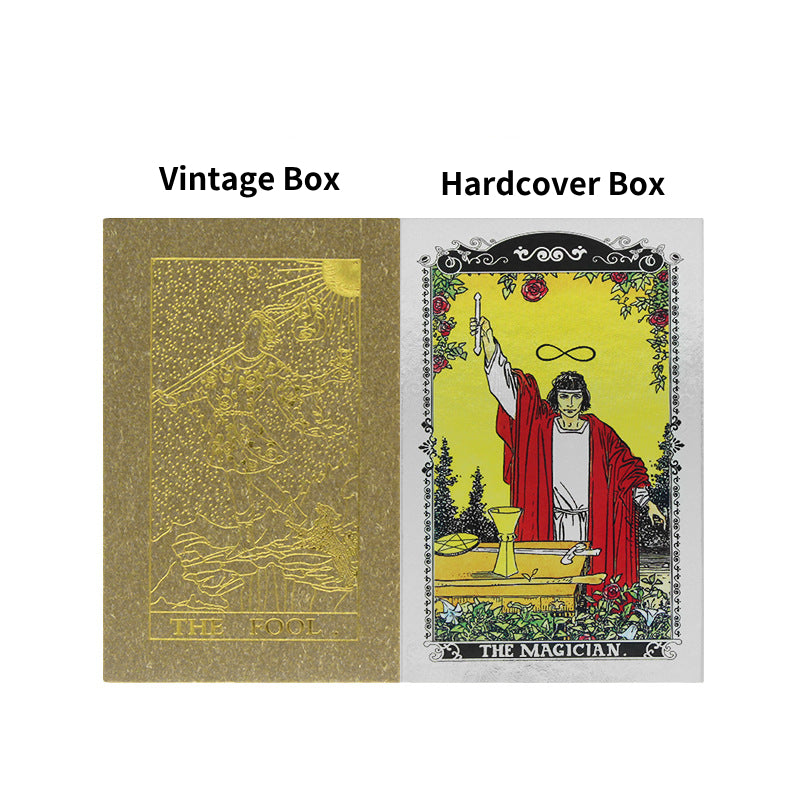 Olivenorma Red Green Sun Moon PET Waterproof Silver Tarot Card - Hardcover Box - image 1