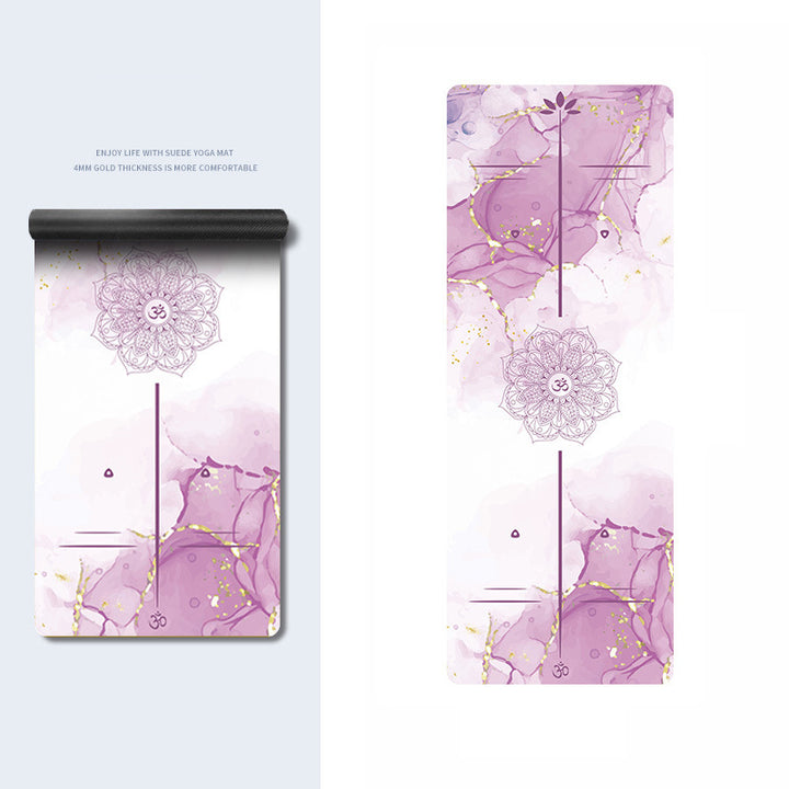 Olivenorma PU Rubber Color Printed Fitness Yoga Mat - Bronzing Pink OM & Lotus - image 21