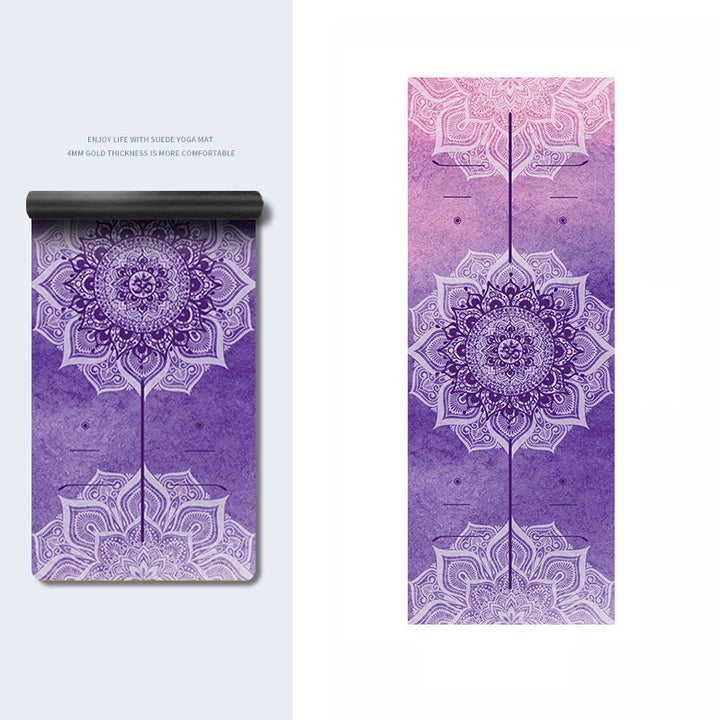 Olivenorma PU Rubber Color Printed Fitness Yoga Mat - Purple Mandala Pattern & OM  - image 22