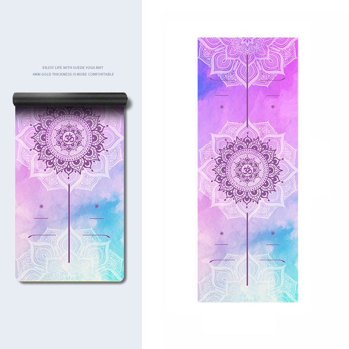 Olivenorma PU Rubber Color Printed Fitness Yoga Mat - Rendering Color Mandala Pattern & OM  - image 27