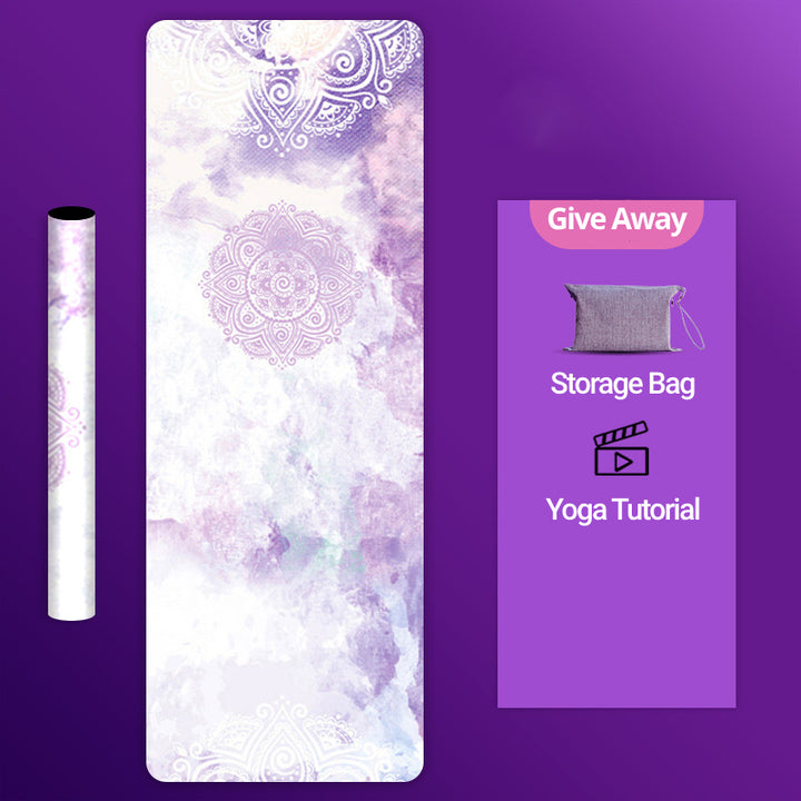 Olivenorma Deerskin Velvet Yoga 1.5mm Thin Yoga Mat - Lavender Mandala - image 3
