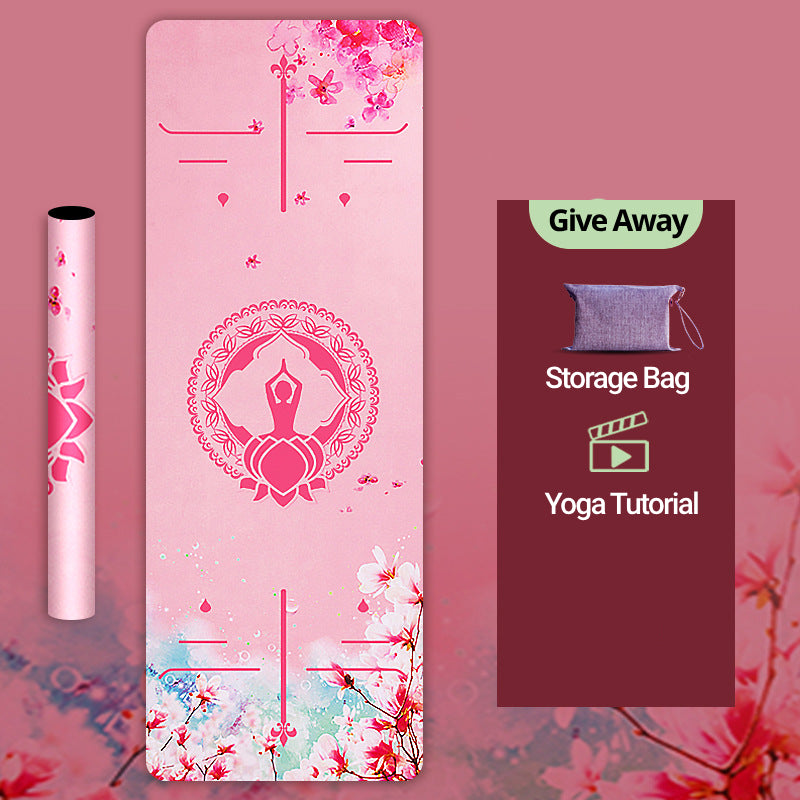 Olivenorma Deerskin Velvet Yoga 1.5mm Thin Yoga Mat - Lotus Meditation Posture Line - image 6