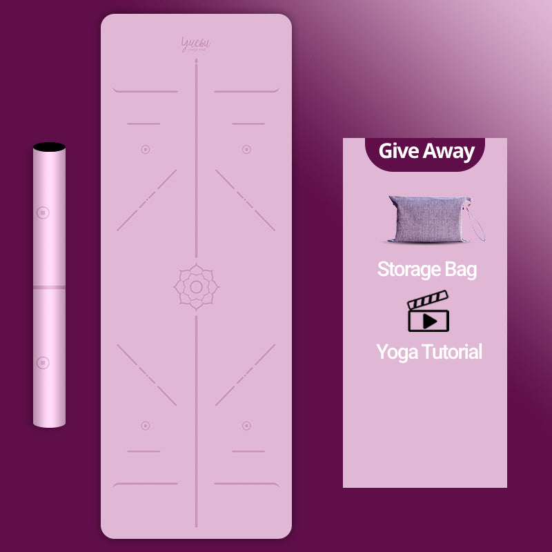 Olivenorma Deerskin Velvet Yoga 1.5mm Thin Yoga Mat - Purple Posture Line - image 9