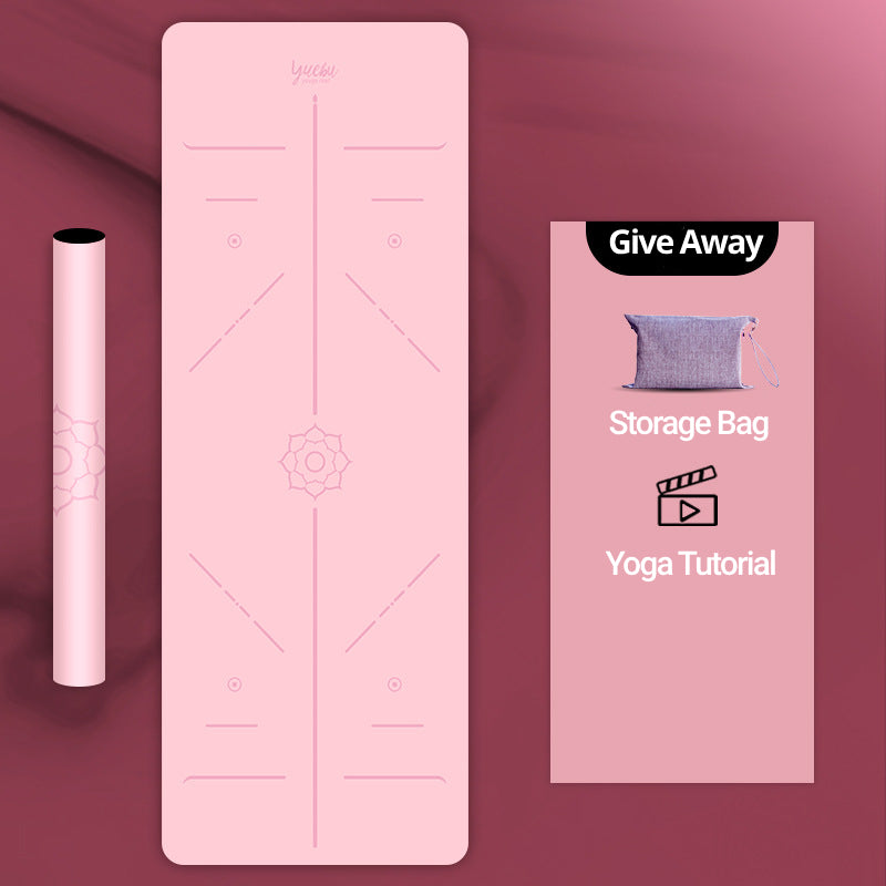 Olivenorma Deerskin Velvet Yoga 1.5mm Thin Yoga Mat - Cherry Blossom Pink Body Line - image 10