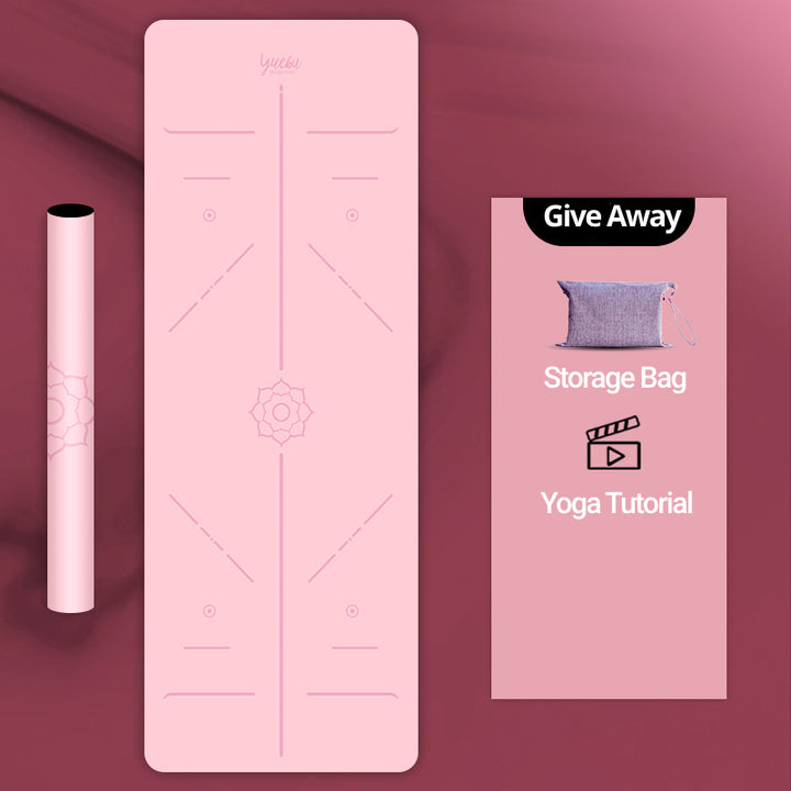 Olivenorma Deerskin Velvet Yoga 1.5mm Thin Yoga Mat - Cherry Blossom Pink Body Line - image 10