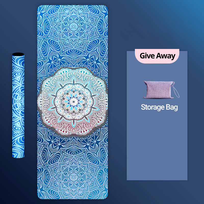 Olivenorma Deerskin Velvet Yoga 1.5mm Thin Yoga Mat - Ocean Mandala Flower - image 17