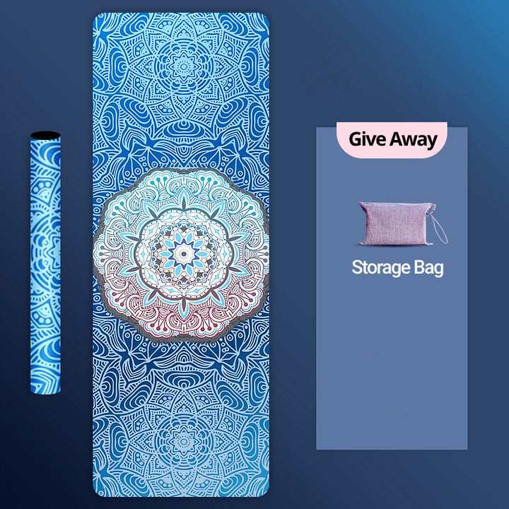 Olivenorma Deerskin Velvet Yoga 1.5mm Thin Yoga Mat - Ocean Mandala Flower - image 17