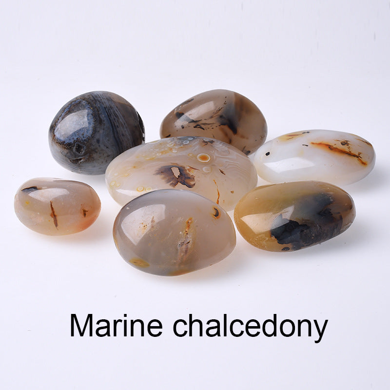 Olivenorma Crystal Raw Stone Mine Ornaments Natural Stone - Marine chalcedony - 1kg/5-6 pieces - image 10