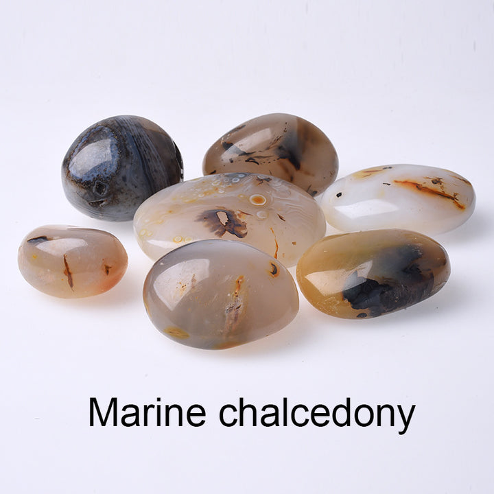 Olivenorma Crystal Raw Stone Mine Ornaments Natural Stone - Marine chalcedony - 1kg/5-6 pieces - image 10