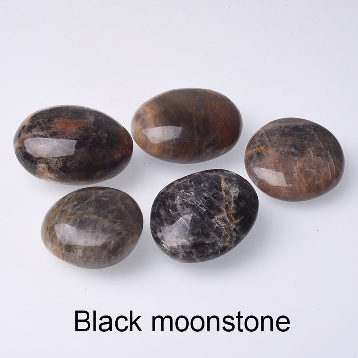 Olivenorma Crystal Raw Stone Mine Ornaments Natural Stone - Black Moonstone - 1kg/5-6 pieces - image 21