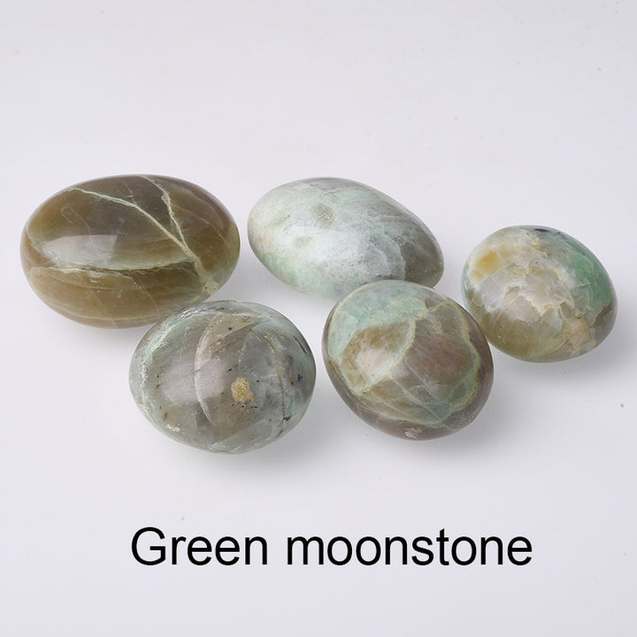 Olivenorma Crystal Raw Stone Mine Ornaments Natural Stone - Green Moonstone - 1kg/5-6 pieces - image 22