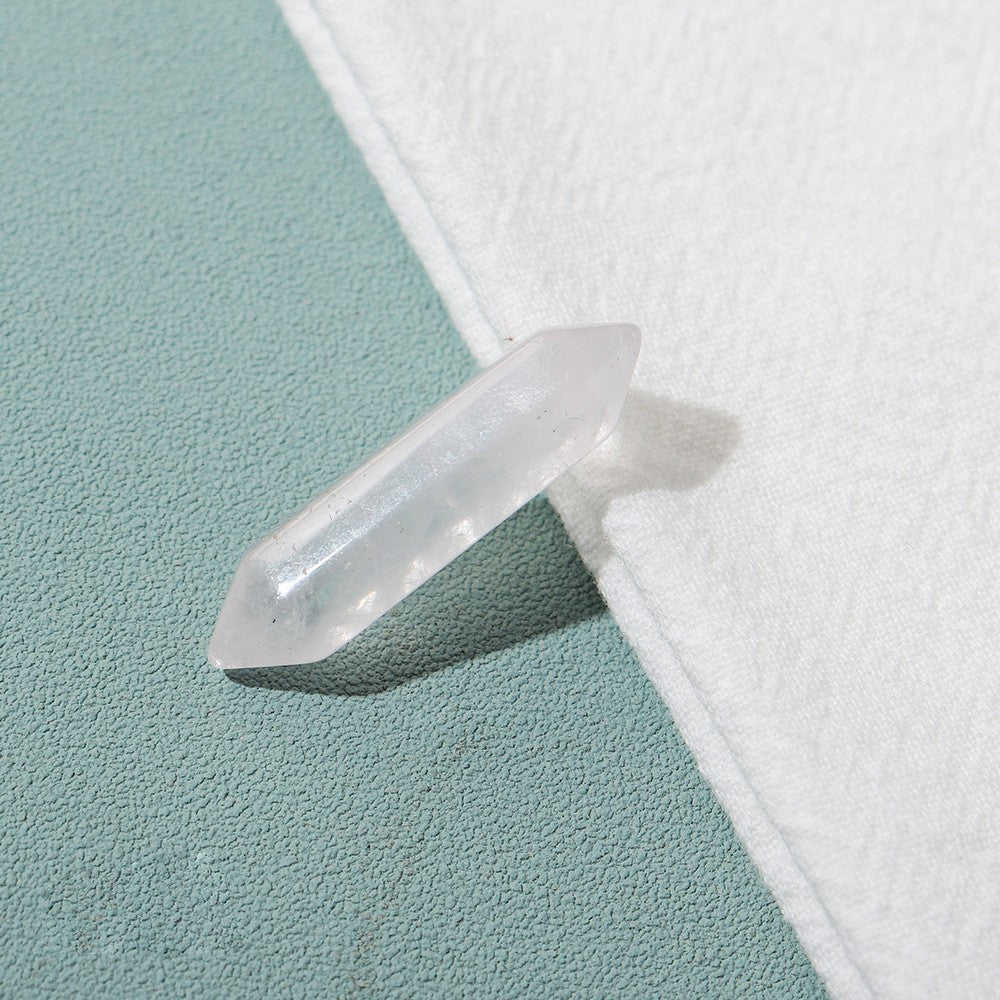 Olivenorma Natural Crystal Double Pointed Column Chakra Gemstone Decoration - Clear Quartz - image 23