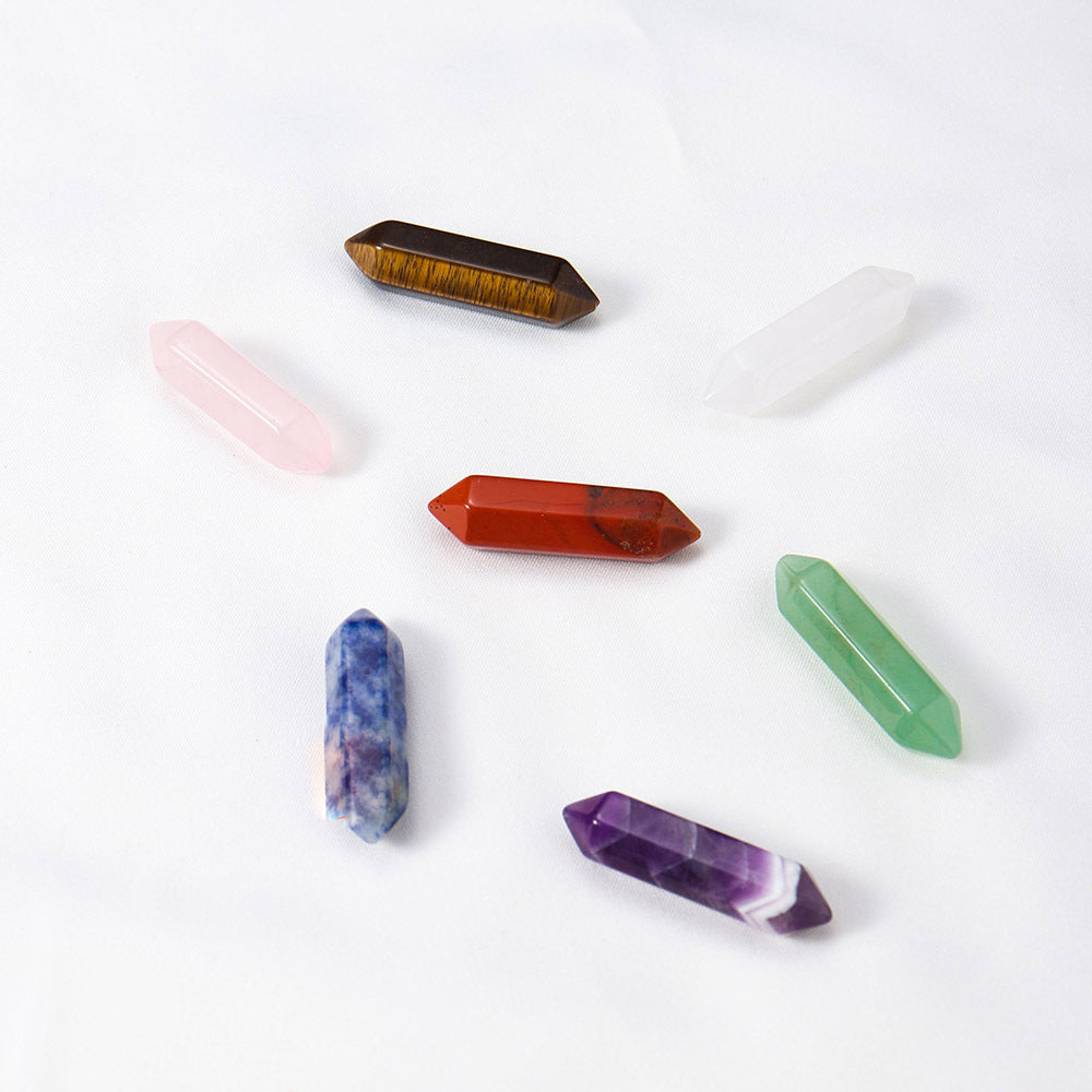 Olivenorma Natural Crystal Double Pointed Column Chakra Gemstone Decoration - image 28