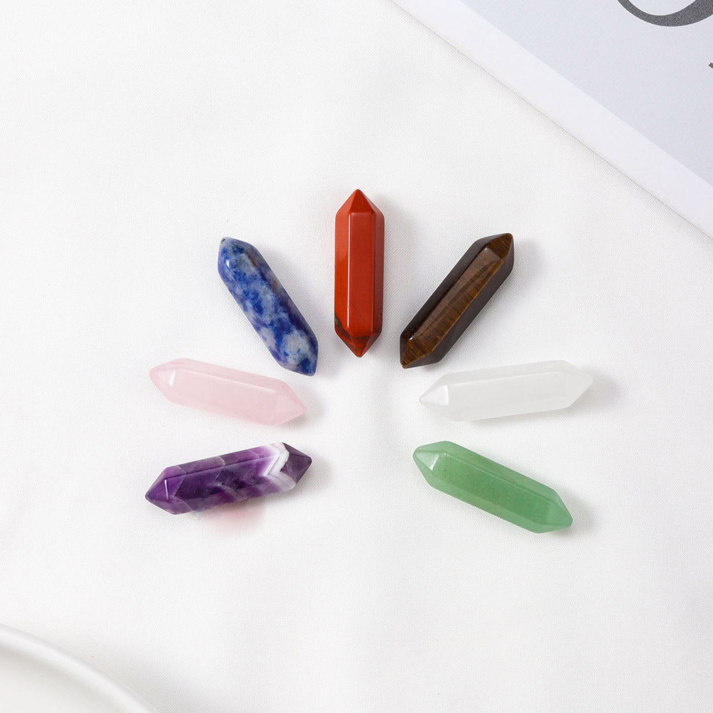 Olivenorma Natural Crystal Double Pointed Column Chakra Gemstone Decoration - image 27